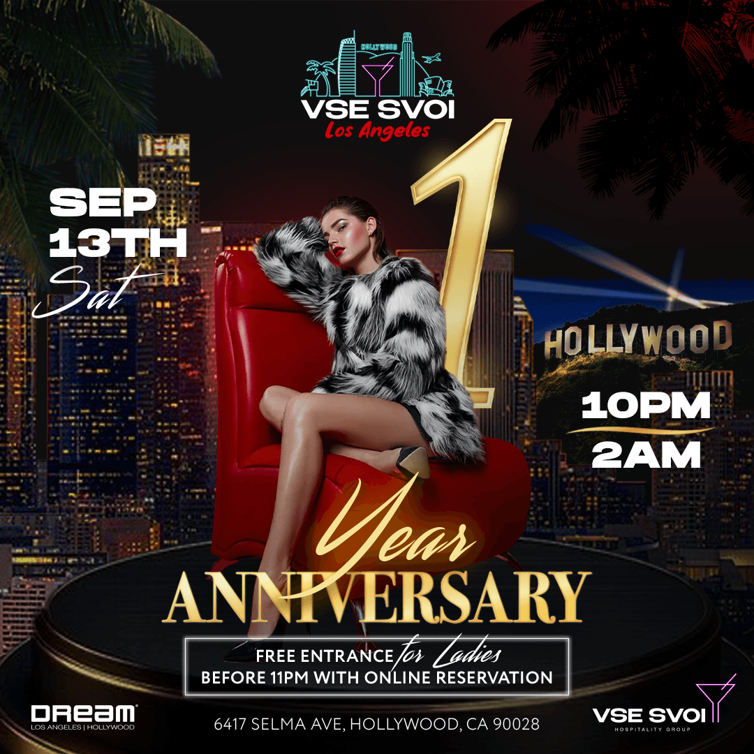 VSE SVOI LOS ANGELES, Sep 13th "1 Year Anniversary" (Dream Rooftop)