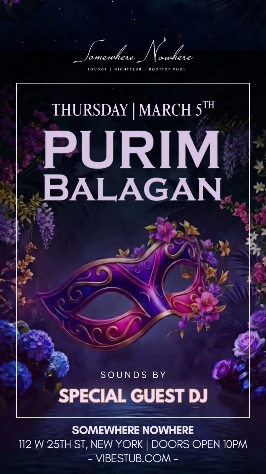 Purim Balagan @ Somewhere Nowhere - Thursday 3.5