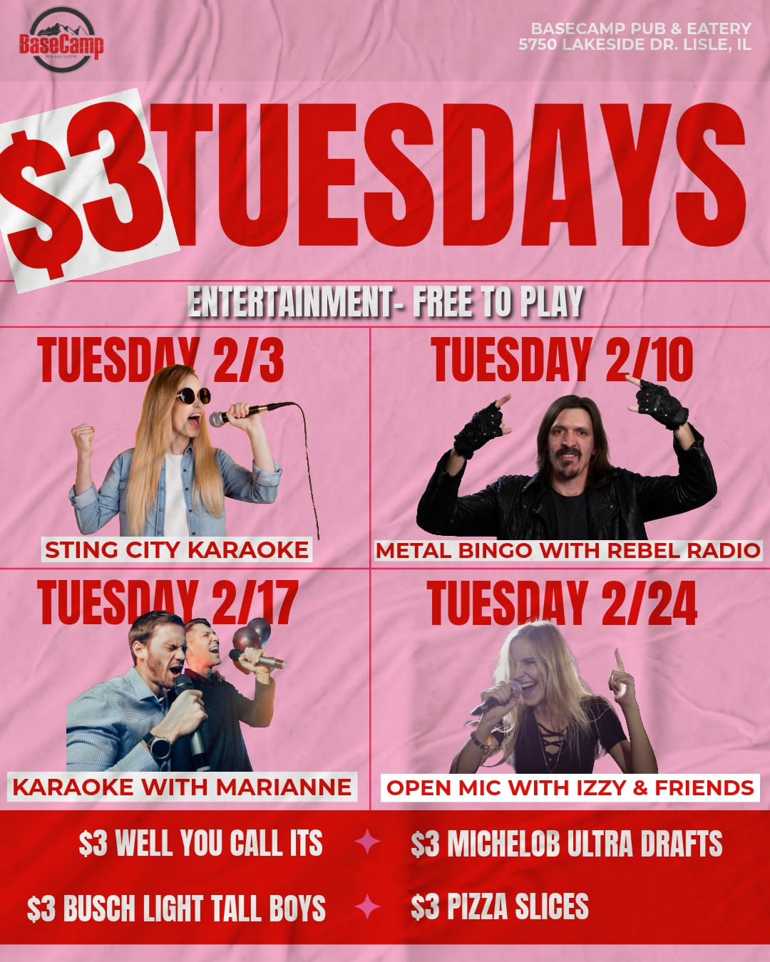 $3 Dollar Tuesdays - Karaoke, Metal Bingo & Open Mic